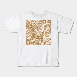 Big Cats and Palm Trees / Jungle Decor in Golden Sand Kids T-Shirt